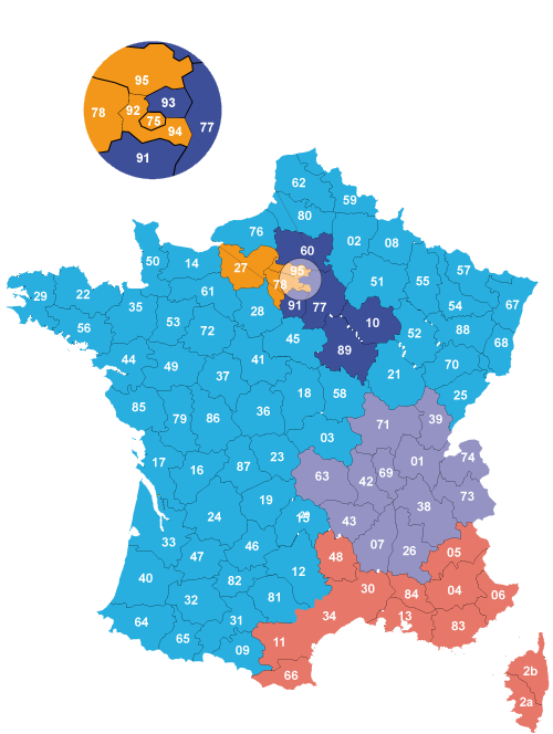 France Paris essonne, seine et marne Yvelines Lyon Marseille